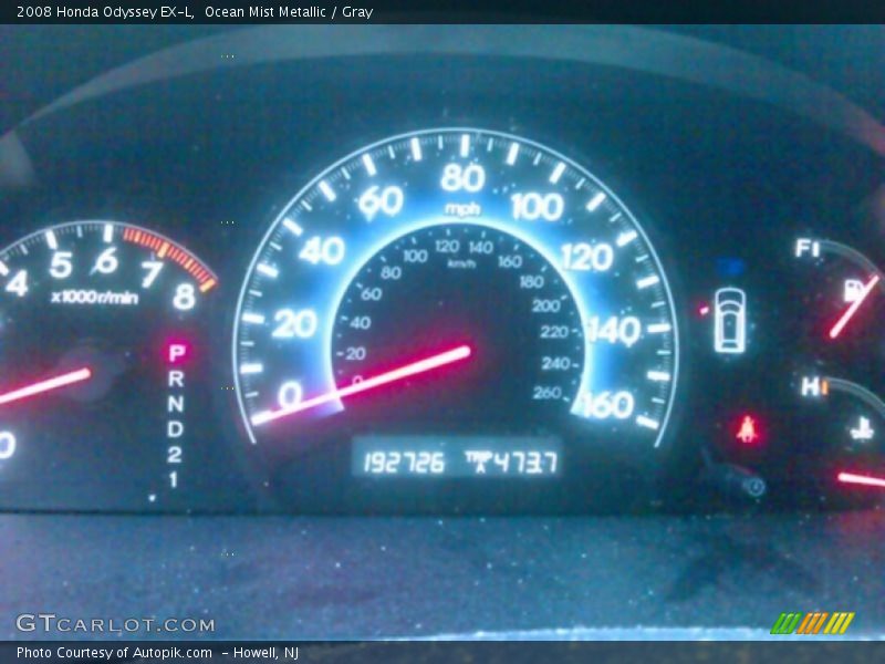 Ocean Mist Metallic / Gray 2008 Honda Odyssey EX-L