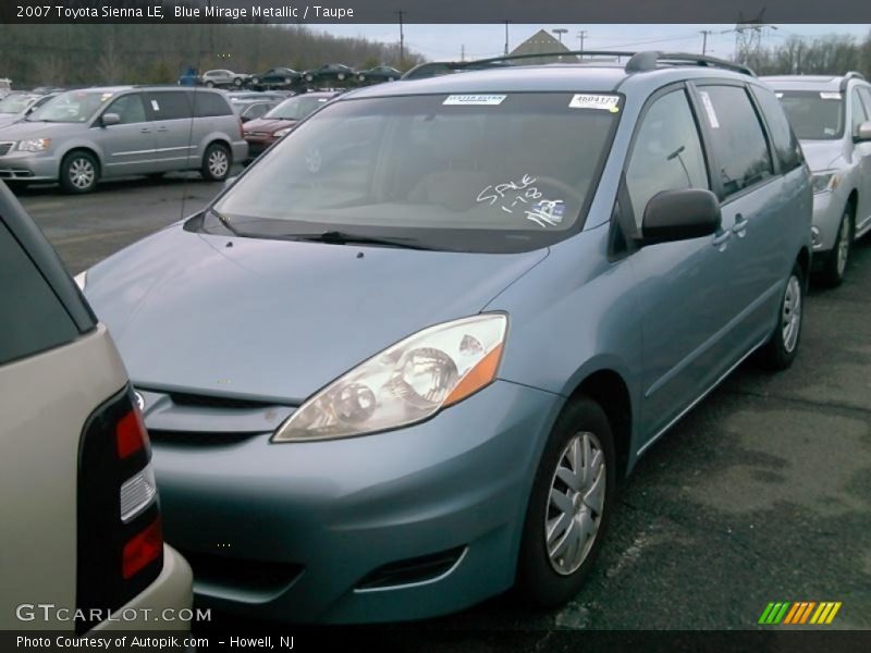 Blue Mirage Metallic / Taupe 2007 Toyota Sienna LE