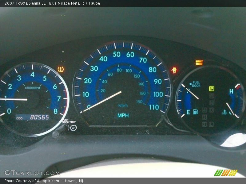 Blue Mirage Metallic / Taupe 2007 Toyota Sienna LE