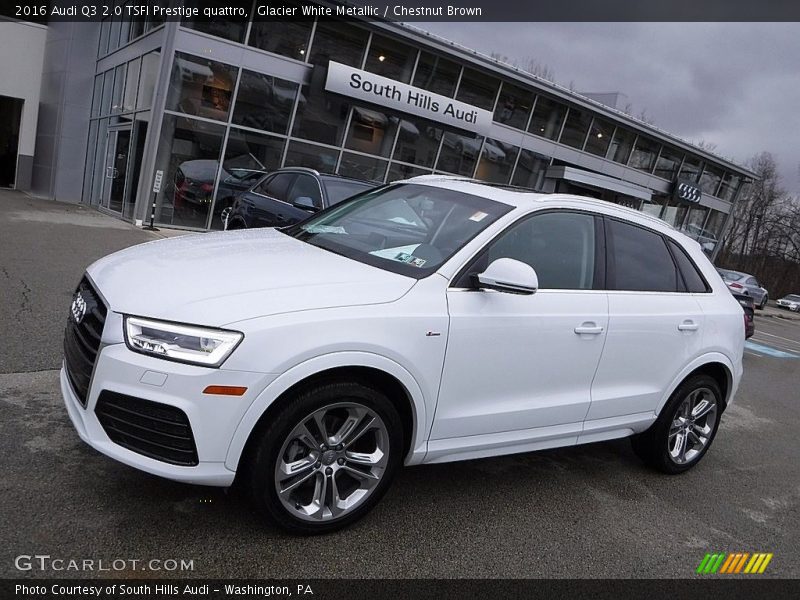 Glacier White Metallic / Chestnut Brown 2016 Audi Q3 2.0 TSFI Prestige quattro
