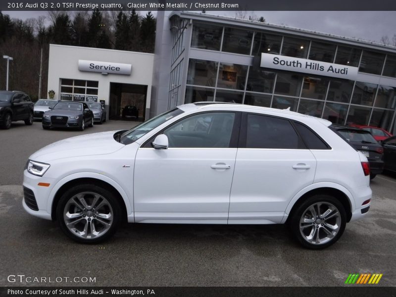 Glacier White Metallic / Chestnut Brown 2016 Audi Q3 2.0 TSFI Prestige quattro
