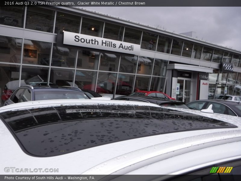Glacier White Metallic / Chestnut Brown 2016 Audi Q3 2.0 TSFI Prestige quattro