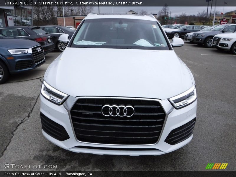 Glacier White Metallic / Chestnut Brown 2016 Audi Q3 2.0 TSFI Prestige quattro