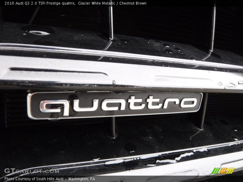Glacier White Metallic / Chestnut Brown 2016 Audi Q3 2.0 TSFI Prestige quattro