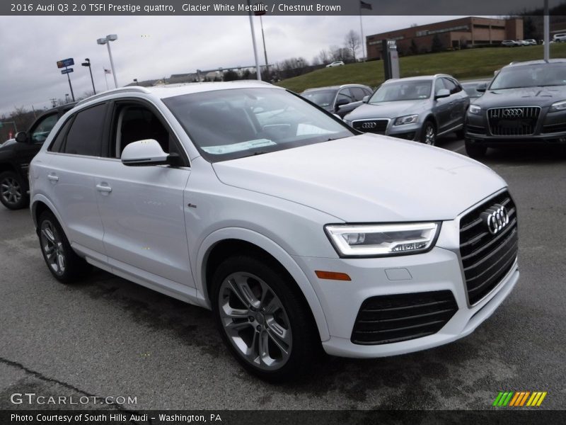 Glacier White Metallic / Chestnut Brown 2016 Audi Q3 2.0 TSFI Prestige quattro