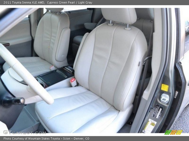 Cypress Green Pearl / Light Gray 2011 Toyota Sienna XLE AWD