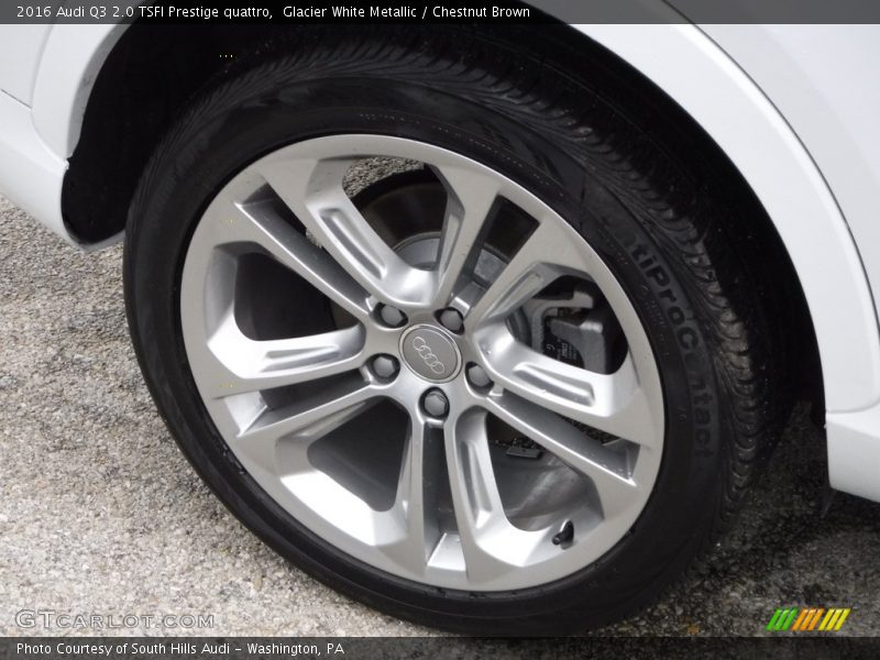 Glacier White Metallic / Chestnut Brown 2016 Audi Q3 2.0 TSFI Prestige quattro