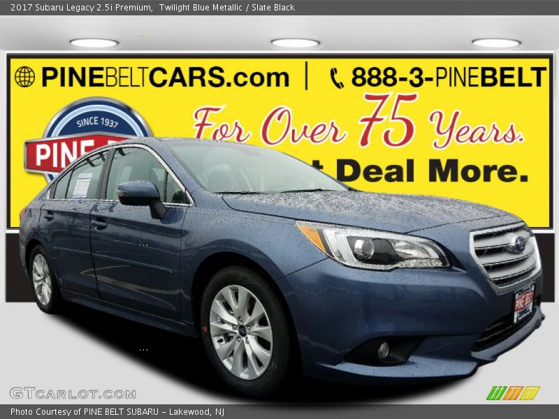 Twilight Blue Metallic / Slate Black 2017 Subaru Legacy 2.5i Premium