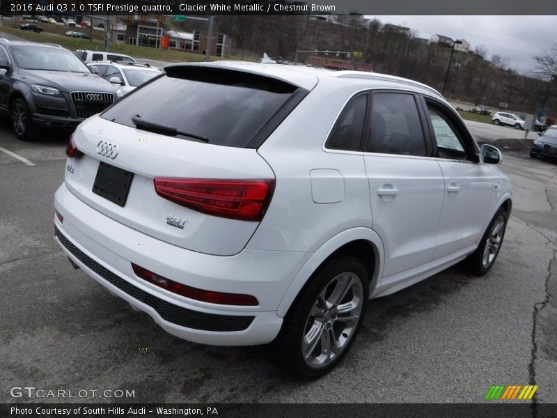 Glacier White Metallic / Chestnut Brown 2016 Audi Q3 2.0 TSFI Prestige quattro