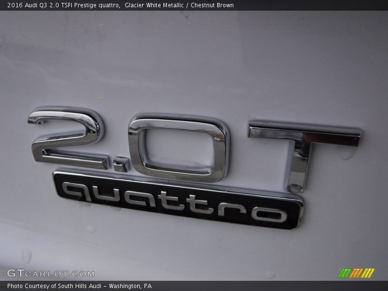 Glacier White Metallic / Chestnut Brown 2016 Audi Q3 2.0 TSFI Prestige quattro