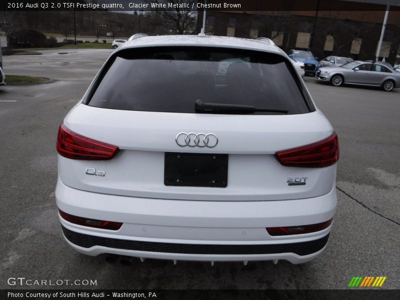 Glacier White Metallic / Chestnut Brown 2016 Audi Q3 2.0 TSFI Prestige quattro