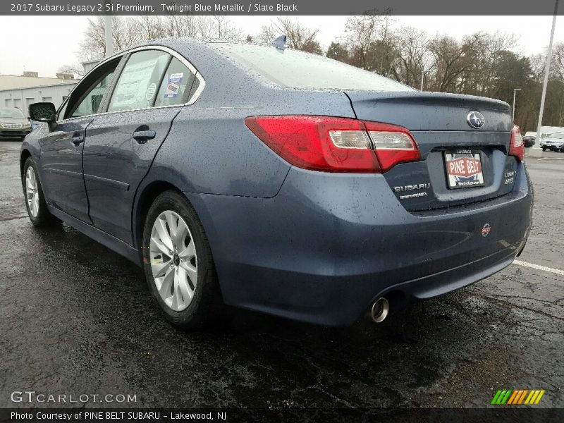 Twilight Blue Metallic / Slate Black 2017 Subaru Legacy 2.5i Premium