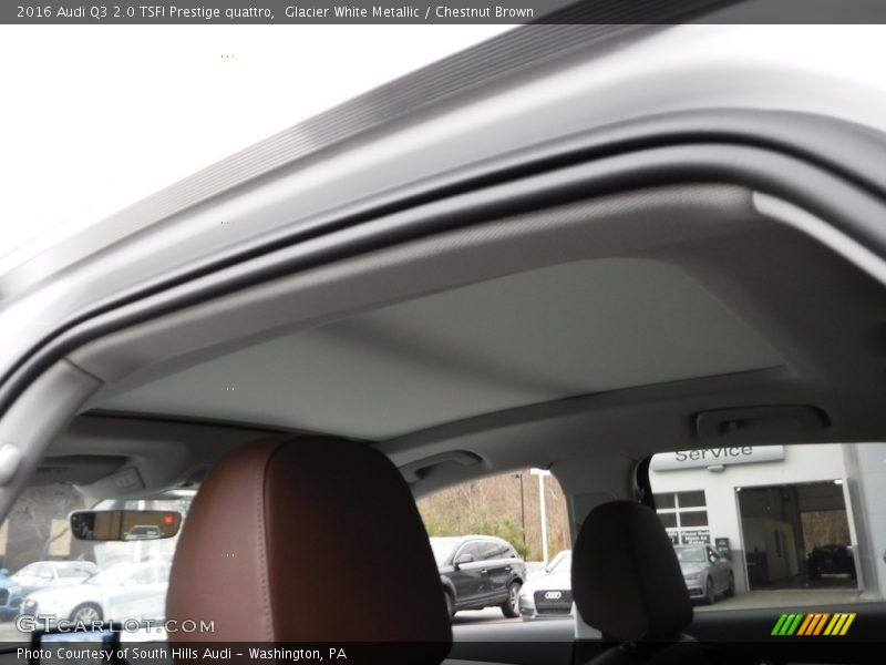 Glacier White Metallic / Chestnut Brown 2016 Audi Q3 2.0 TSFI Prestige quattro