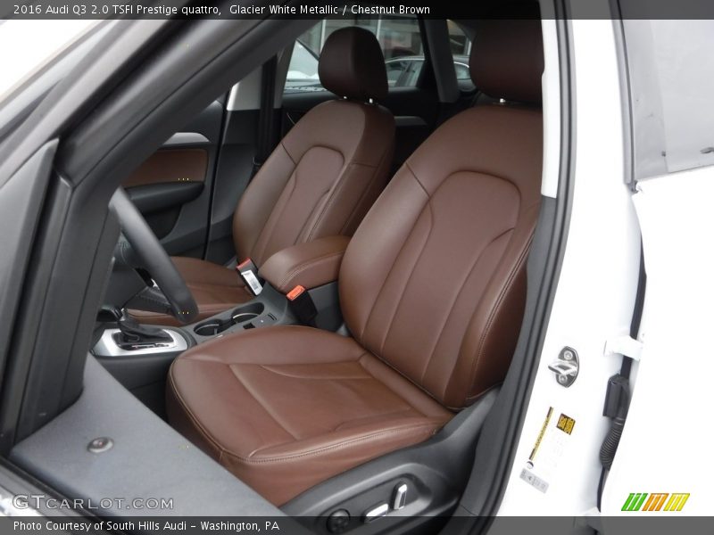 Glacier White Metallic / Chestnut Brown 2016 Audi Q3 2.0 TSFI Prestige quattro