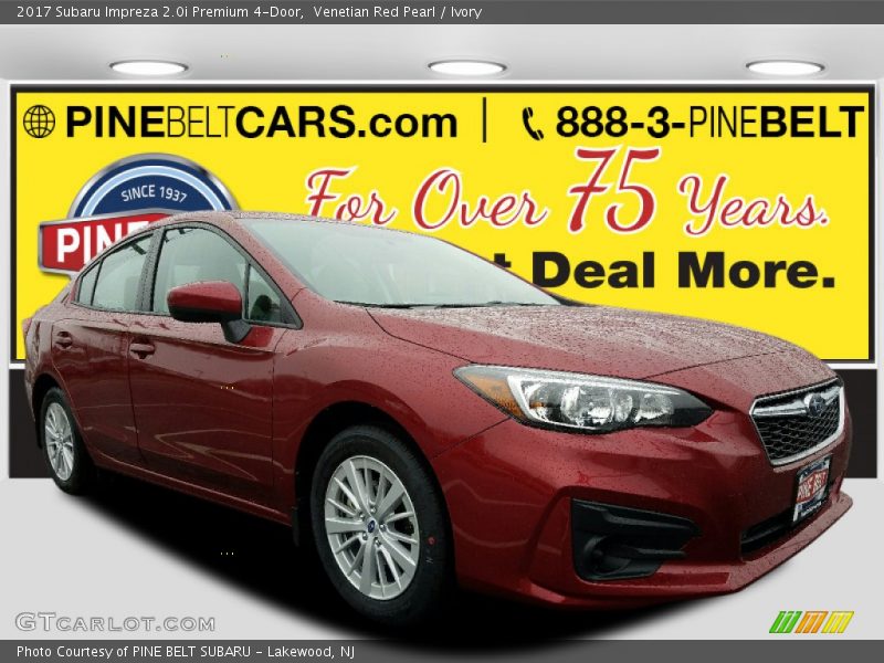Venetian Red Pearl / Ivory 2017 Subaru Impreza 2.0i Premium 4-Door