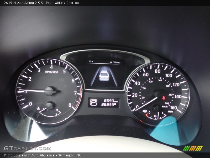 Pearl White / Charcoal 2015 Nissan Altima 2.5 S