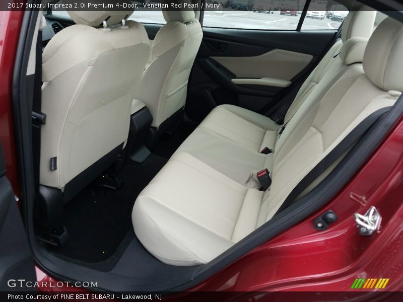 Rear Seat of 2017 Impreza 2.0i Premium 4-Door