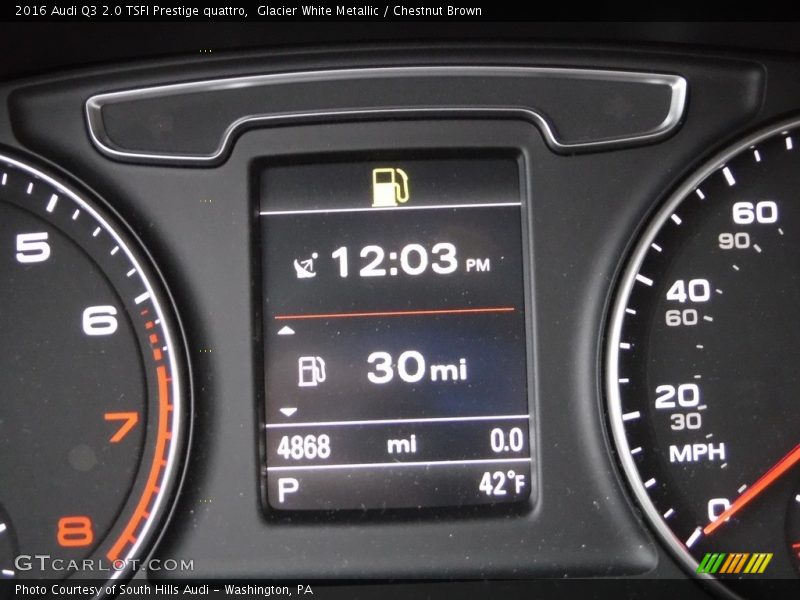 Glacier White Metallic / Chestnut Brown 2016 Audi Q3 2.0 TSFI Prestige quattro