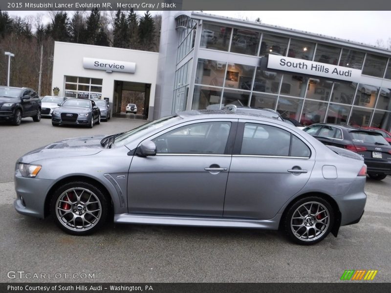 Mercury Gray / Black 2015 Mitsubishi Lancer Evolution MR