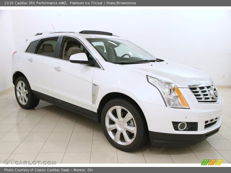Platinum Ice Tricoat / Shale/Brownstone 2016 Cadillac SRX Performance AWD