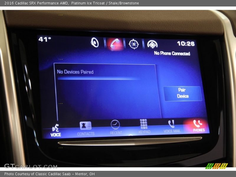 Platinum Ice Tricoat / Shale/Brownstone 2016 Cadillac SRX Performance AWD