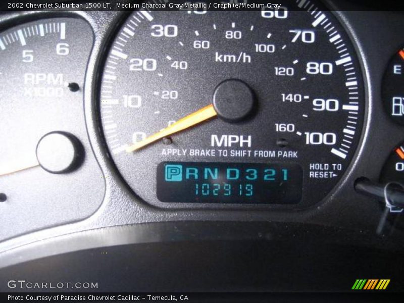 Medium Charcoal Gray Metallic / Graphite/Medium Gray 2002 Chevrolet Suburban 1500 LT