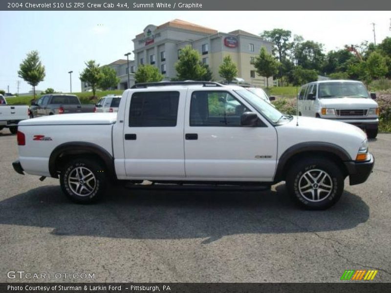 Summit White / Graphite 2004 Chevrolet S10 LS ZR5 Crew Cab 4x4