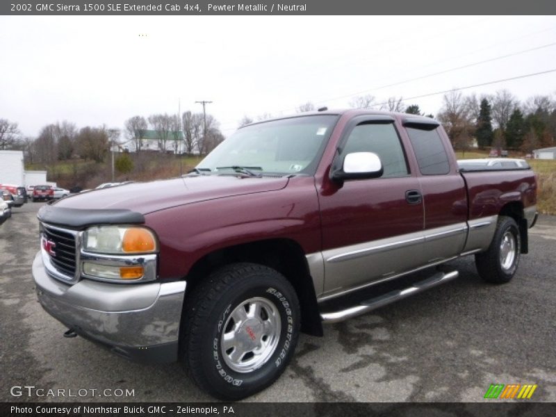 Pewter Metallic / Neutral 2002 GMC Sierra 1500 SLE Extended Cab 4x4