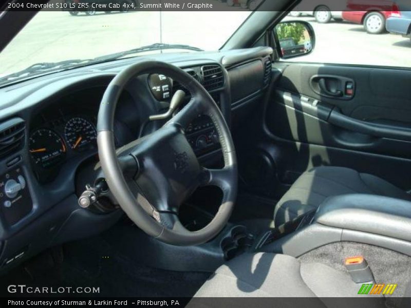 Summit White / Graphite 2004 Chevrolet S10 LS ZR5 Crew Cab 4x4