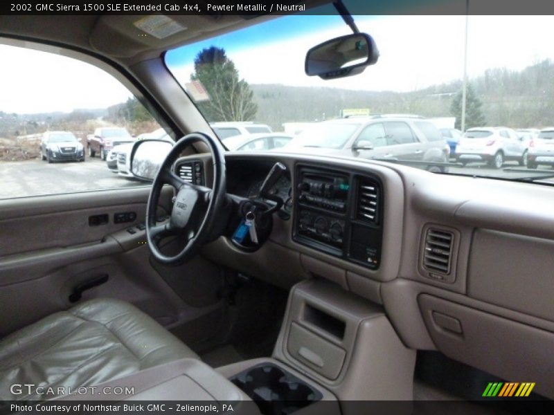 Pewter Metallic / Neutral 2002 GMC Sierra 1500 SLE Extended Cab 4x4