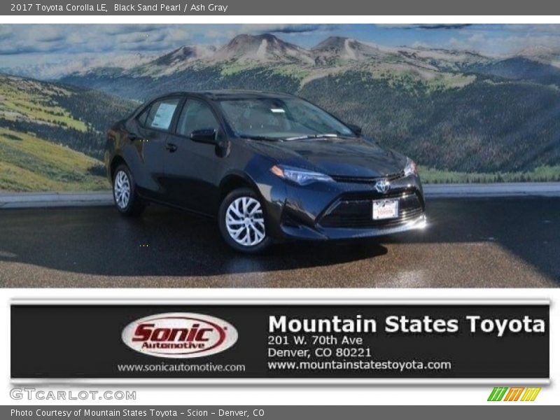 Black Sand Pearl / Ash Gray 2017 Toyota Corolla LE