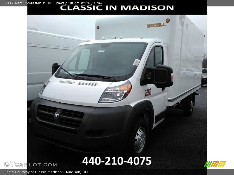 Bright White / Gray 2017 Ram ProMaster 3500 Cutaway