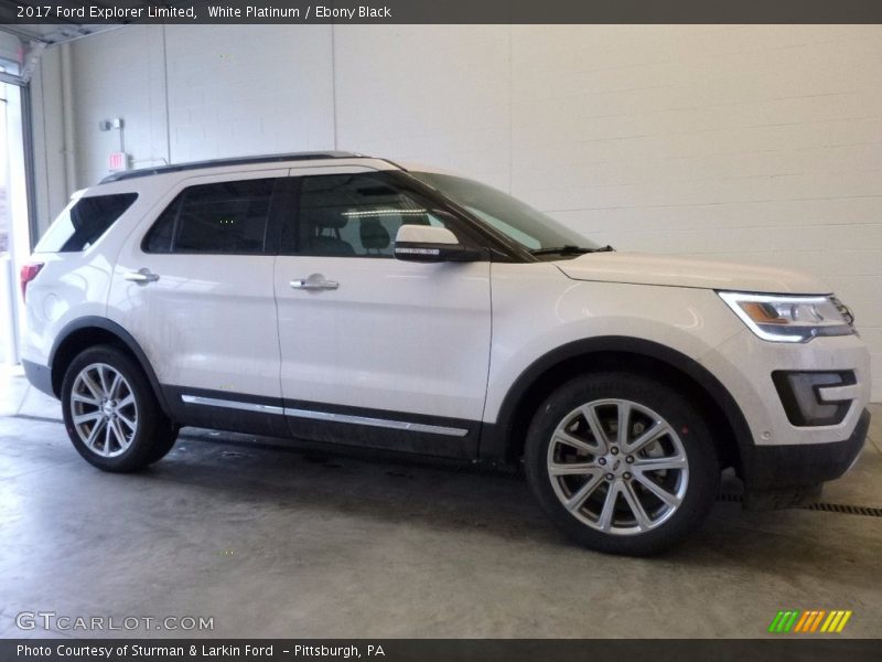 White Platinum / Ebony Black 2017 Ford Explorer Limited