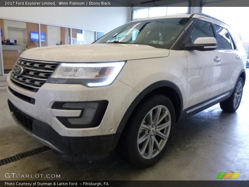 White Platinum / Ebony Black 2017 Ford Explorer Limited