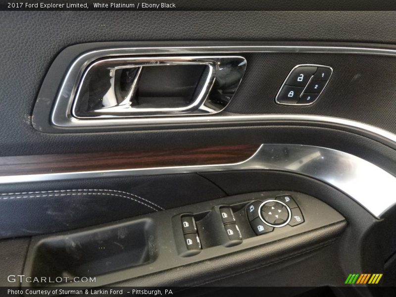 White Platinum / Ebony Black 2017 Ford Explorer Limited