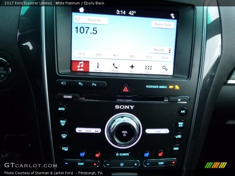 White Platinum / Ebony Black 2017 Ford Explorer Limited