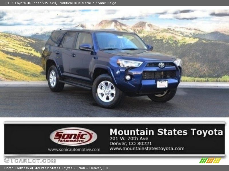 Nautical Blue Metallic / Sand Beige 2017 Toyota 4Runner SR5 4x4