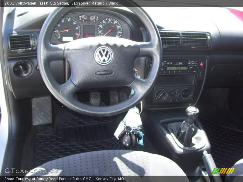 Satin Silver Metallic / Black 2001 Volkswagen Passat GLS Sedan