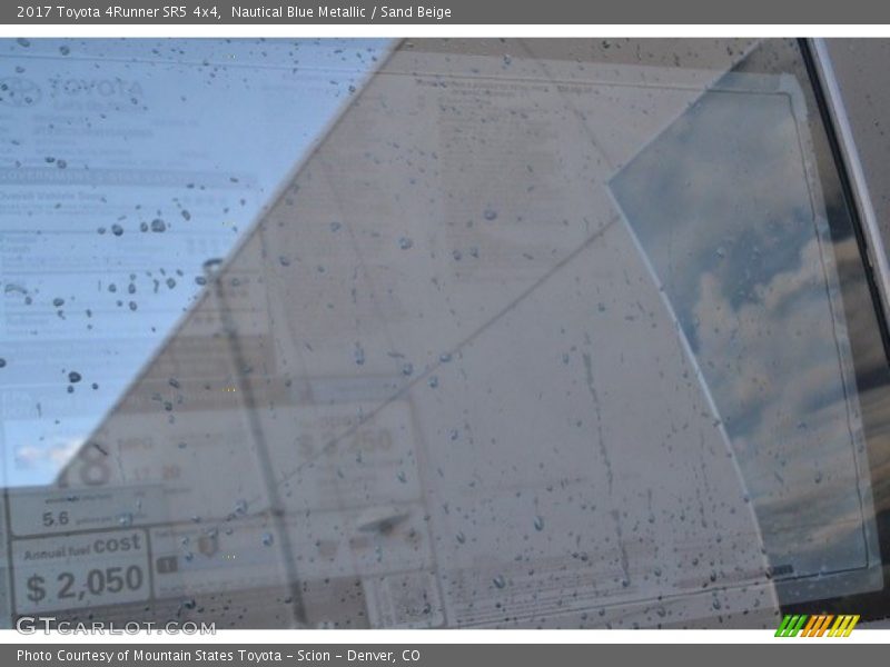 Nautical Blue Metallic / Sand Beige 2017 Toyota 4Runner SR5 4x4