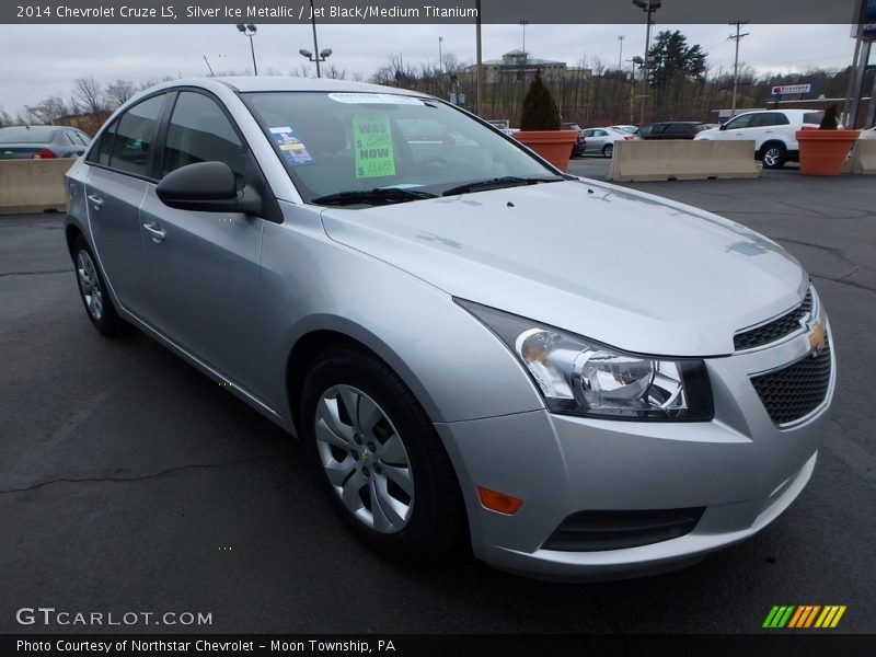 Silver Ice Metallic / Jet Black/Medium Titanium 2014 Chevrolet Cruze LS