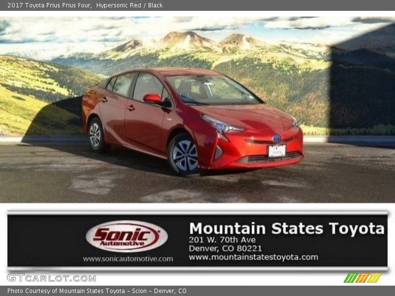 Hypersonic Red / Black 2017 Toyota Prius Prius Four