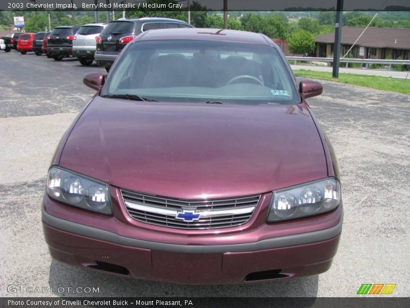 Berry Red Metallic / Medium Gray 2003 Chevrolet Impala