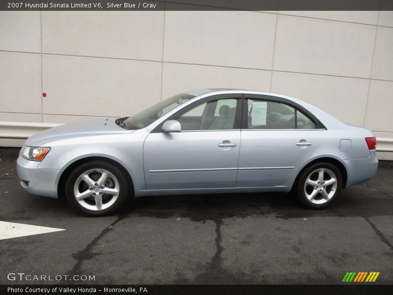 Silver Blue / Gray 2007 Hyundai Sonata Limited V6