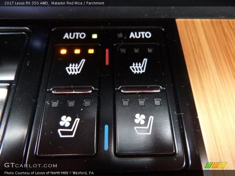 Controls of 2017 RX 350 AWD
