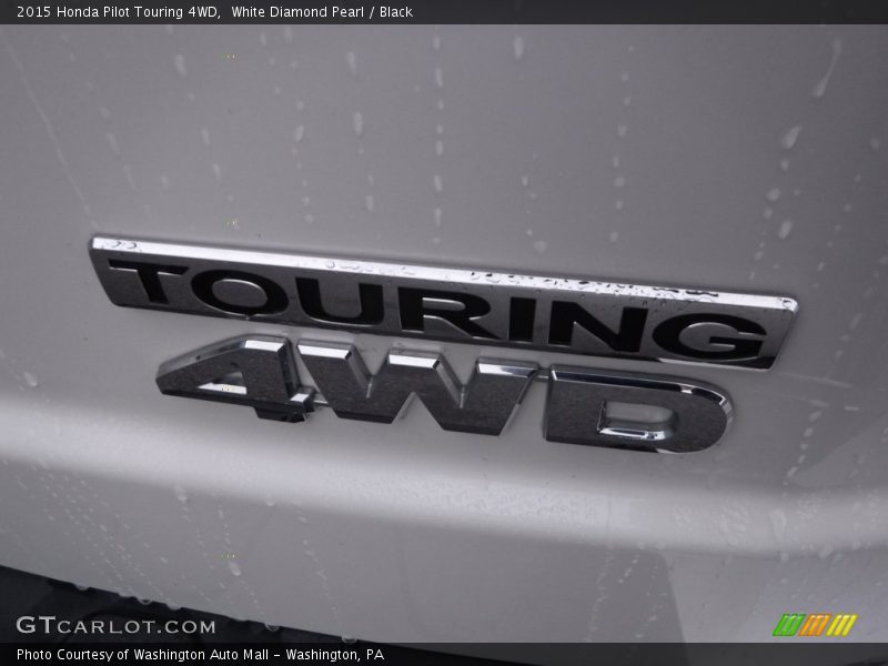 White Diamond Pearl / Black 2015 Honda Pilot Touring 4WD
