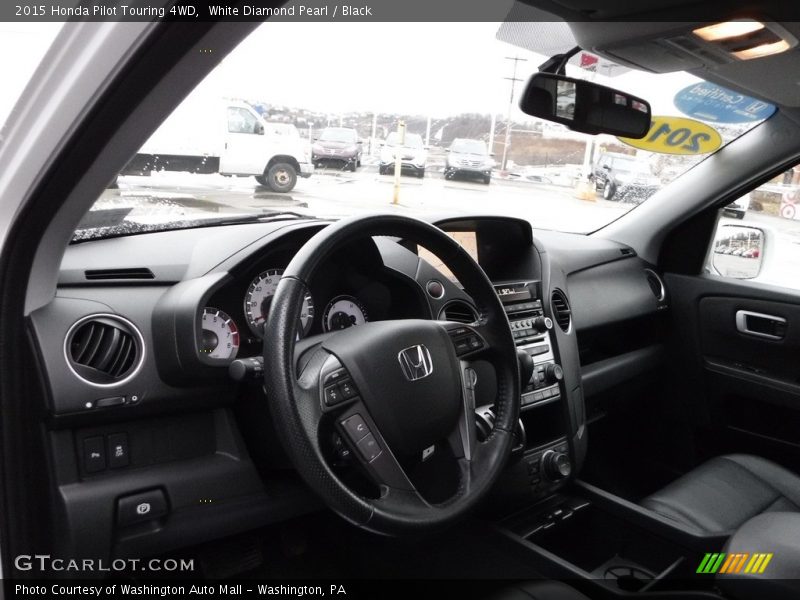 White Diamond Pearl / Black 2015 Honda Pilot Touring 4WD