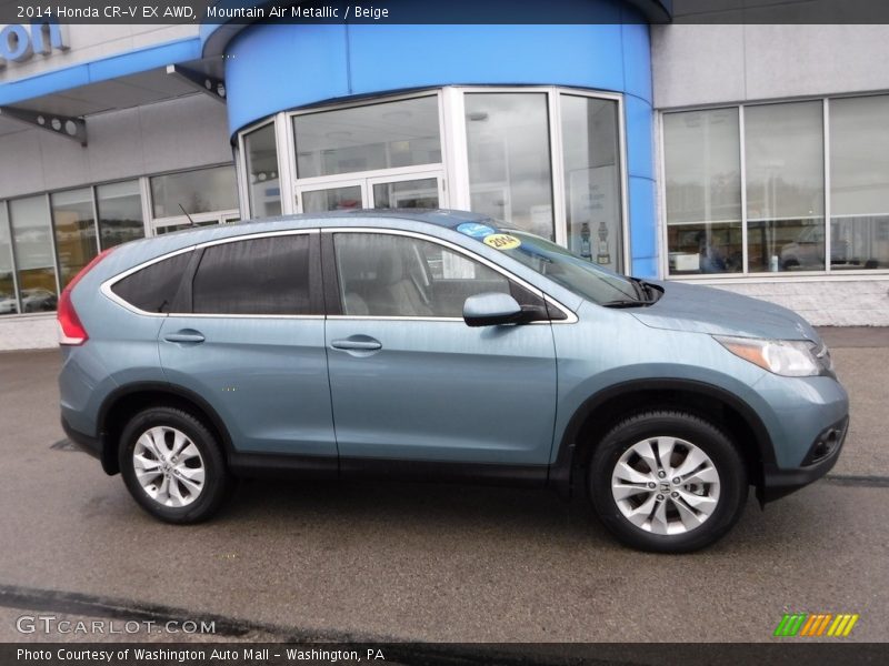 Mountain Air Metallic / Beige 2014 Honda CR-V EX AWD