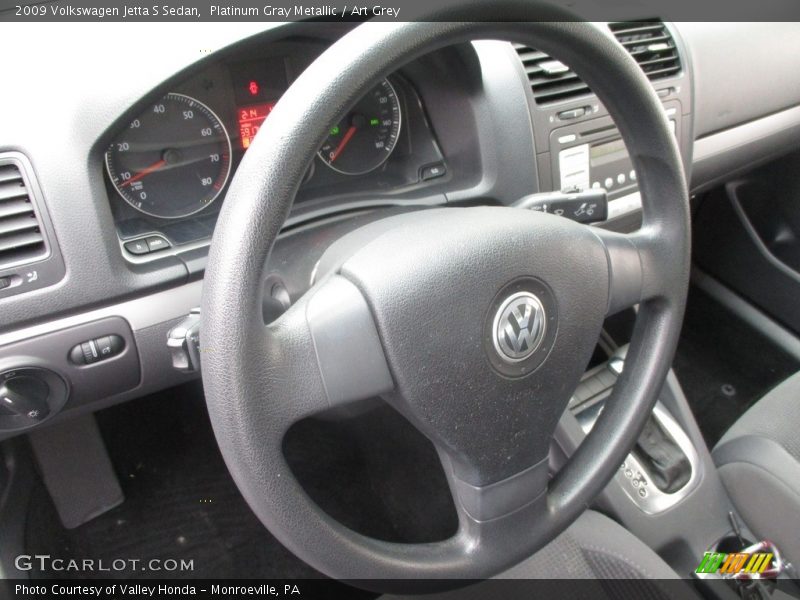 Platinum Gray Metallic / Art Grey 2009 Volkswagen Jetta S Sedan
