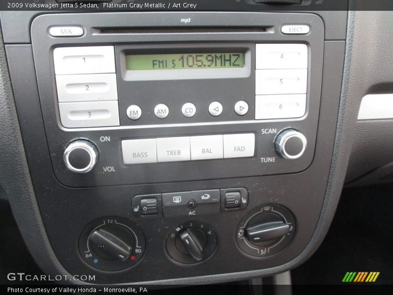 Platinum Gray Metallic / Art Grey 2009 Volkswagen Jetta S Sedan