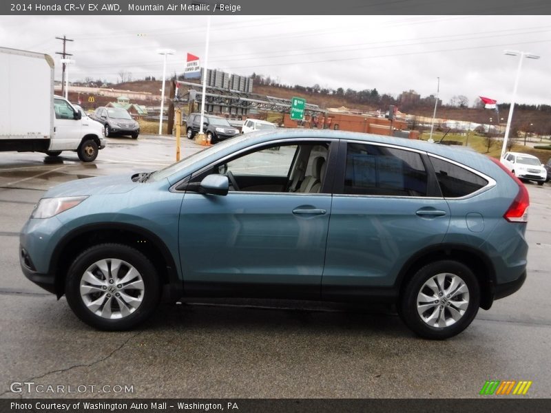 Mountain Air Metallic / Beige 2014 Honda CR-V EX AWD